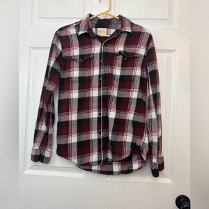 American Eagle Outfitters Red and Black Plaid Shirt